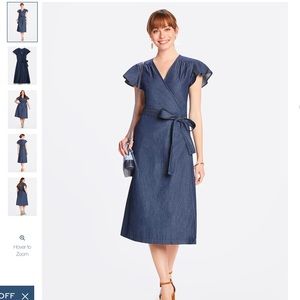NWT Draper James Chambray Midi Wrap Dress